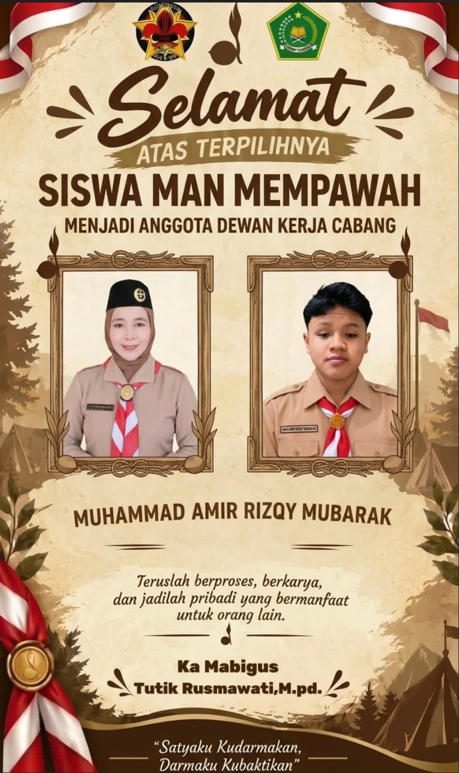 “Langkah Muda Penuh Prestasi, Siswa MAN Mempawah Dipercaya Menjadi Anggota DKC Mempawah”