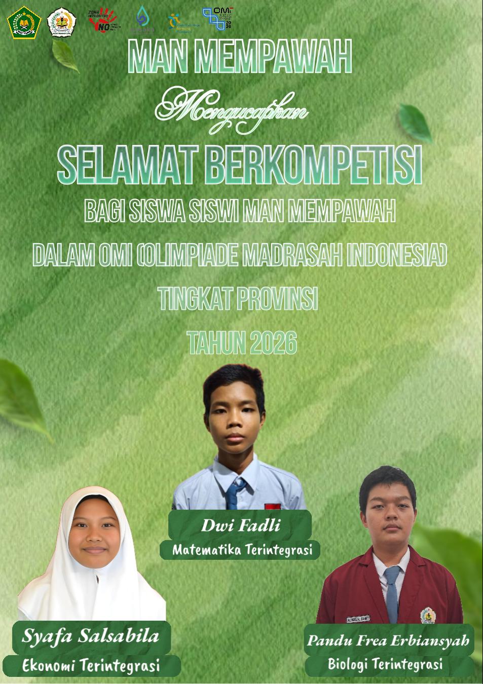 Menembus Batas, Membawa Nama Madrasah: Tiga Siswa MAN Mempawah di OMI Provinsi 2026